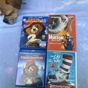 PADDINGTON AND DR. SEUSS BLU RAYS/ DVDS